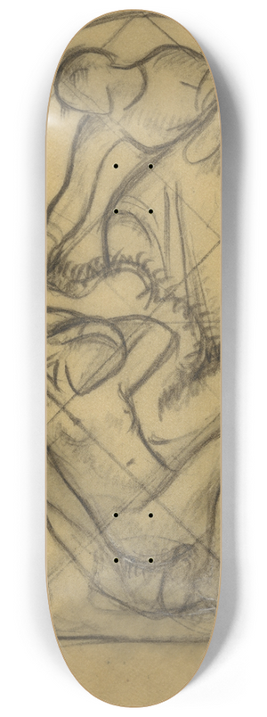 Richard Nicolas Roland Holst - Ontwerp met geklede en naakte vrouw 8.25 inch art skate deck