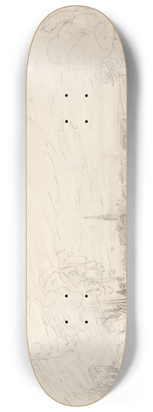 John Constable - Salisbury Cathedral From the Meadows 8.25 inch art skate deck