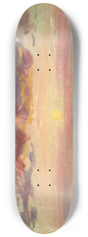 John Constable - Summer Evening With Storm Clouds 8.25 inch art skate deck