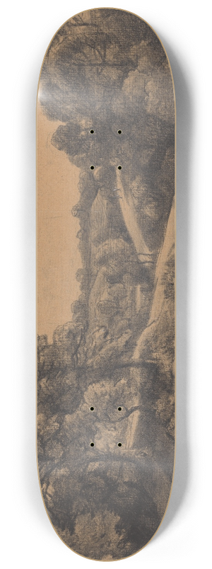 John Constable - Wooded Slope with a Receding Road 8.25 inch art skate deck