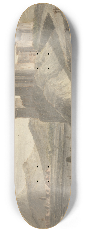 Robert Adam - Castle with Figures in a Classical Landscape 8.25 inch art skate deck
