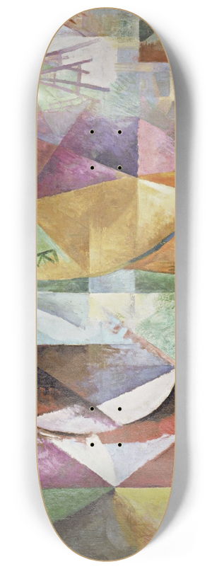 Robert Delaunay - The Three Windows, the Tower and the Wheel 8.25 inch art skate deck