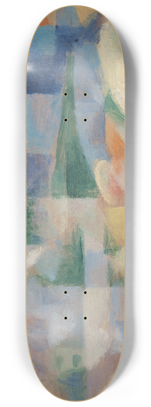 Robert Delaunay - Window overlooking the city 8.25 inch art skate deck