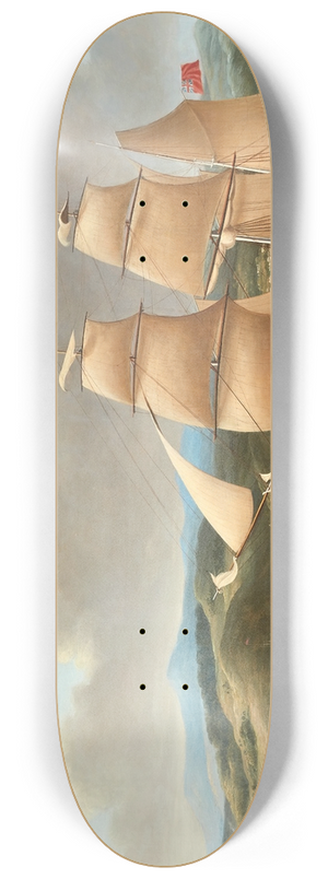 Robert Salmon - Lone British Schooner 8.25 inch art skate deck