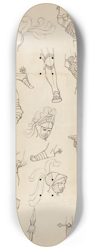 Robert Smirke - Studies for Armour 8.25 inch art skate deck