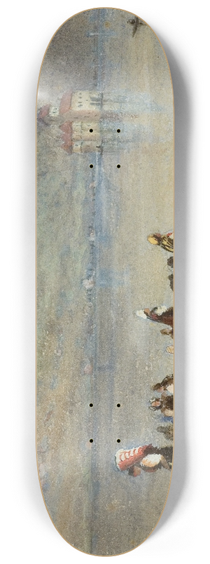 Robert Taylor Pritchett - Castle of Chillon, Lake Geneva 8.25 inch art skate deck