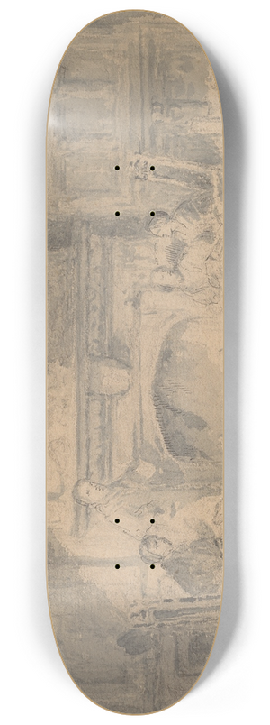 Robert Walter Weir - Study for The Bailey Family 8.25 inch art skate deck
