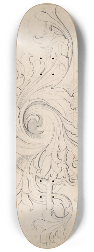 Robert William Hume - Designs for borders and corners, acanthus 8.25 inch art skate deck