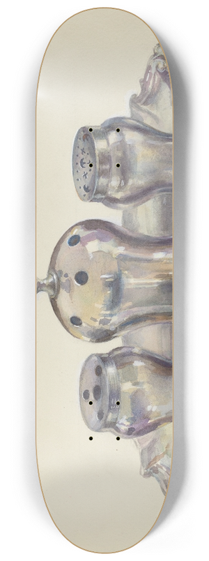 John Dixon - Silver Ink Stand 8.25 inch art skate deck