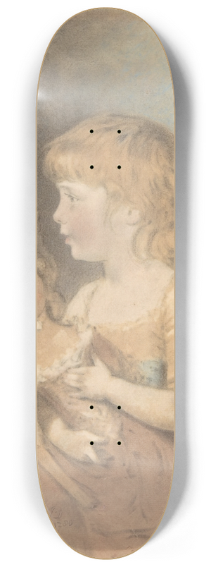 John Downman - Child Holding a Doll 8.25 inch art skate deck John Downman - Child Holding a Doll 8.25 inch art skate deck