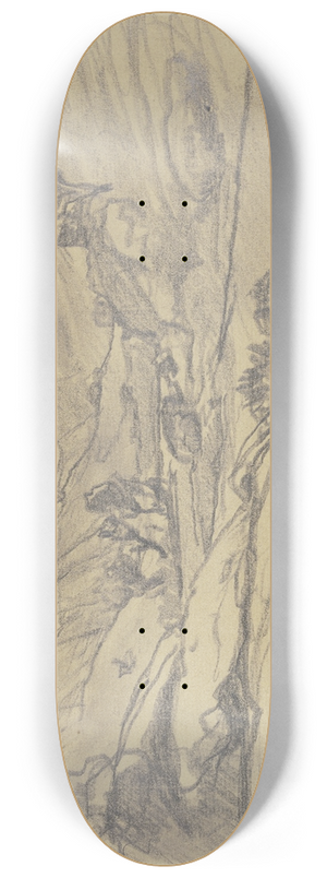 Rudolf Gudden - Blick in ein von Bergen eingeengtes Tal 8.25 inch art skate deck
