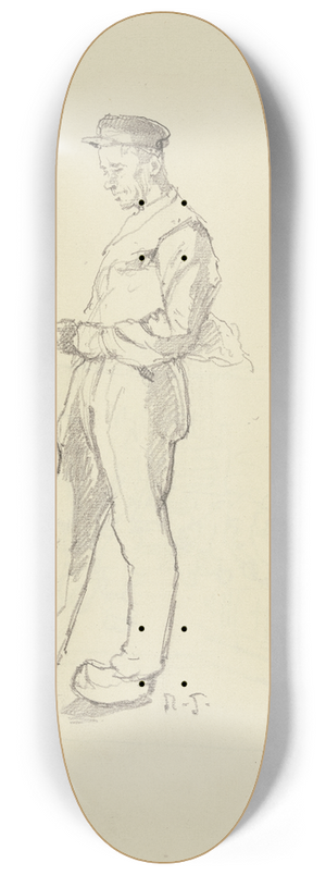 Rudolf Gudden - Ein Arbeiter aus der Groen Spinnerei von Edam 8.25 inch art skate deck