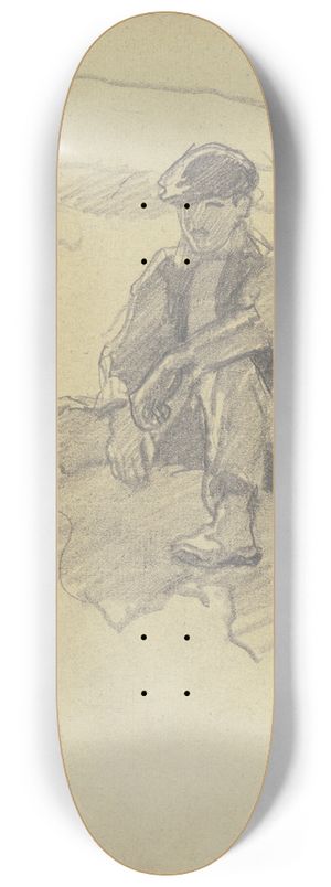 Rudolf Gudden - Sitting shepherd 8.25 inch art skate deck