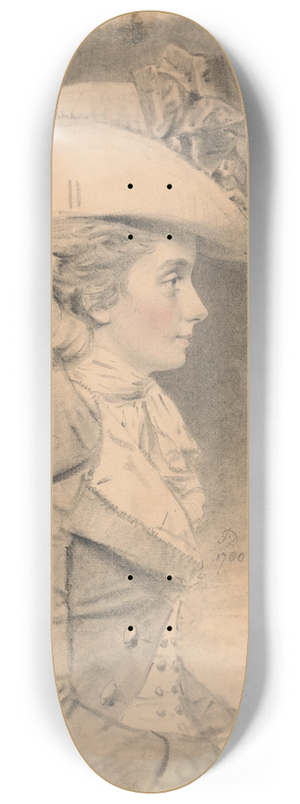 John Downman - Mrs. Ives of Catton 8.25 inch art skate deck John Downman - Mrs. Ives of Catton 8.25 inch art skate deck