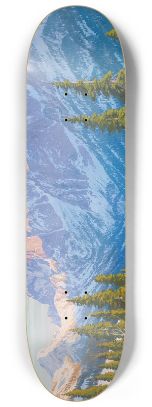 Rudolf Reschreiter - Blick auf das Kaisertal 8.25 inch art skate deck