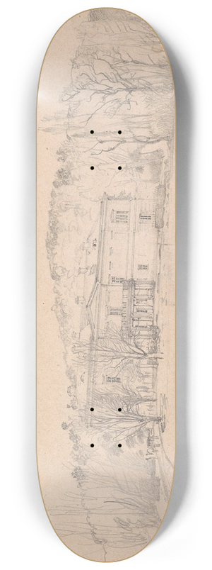 Rudolf von Alt - Gartenpalais bei Wien 8.25 inch art skate deck
