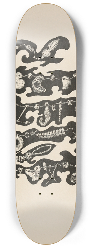 Rudyard Kipling - Beads 8.25 inch art skate deck