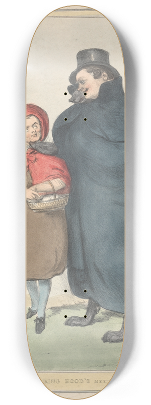 John Doyle - Little Red-Riding Hoods Meeting with the Wolf 8.25 inch art skate deck