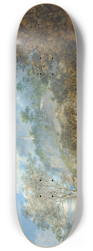 Salomon Gessner - Arcadian Landscape with an Obelisk 8.25 inch art skate deck