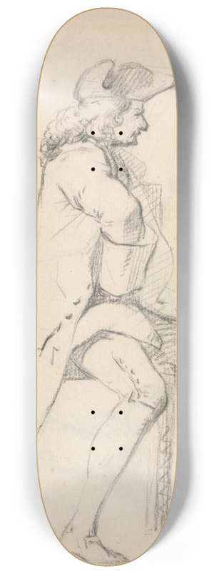 John Dunthorne - A Seated Man 8.25 inch art skate deck