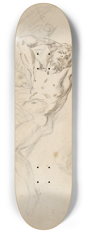 Salvator Rosa - Study for a Prometheus Bound 8.25 inch art skate deck