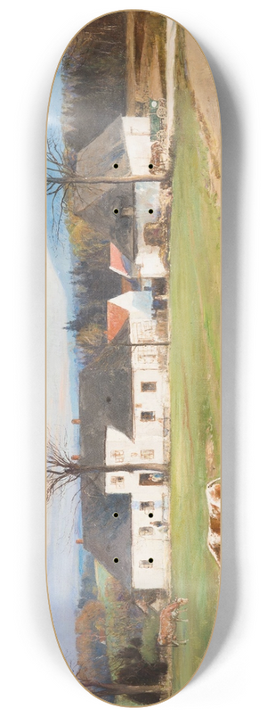 Samuel Brunner - Landscape with a Farm 8.25 inch art skate deck