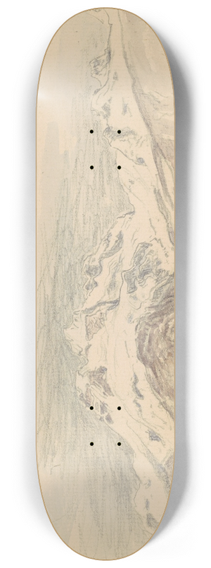 Samuel Colman - Mt. Baker and Mt. McKensie (recto) 8.25 inch art skate deck