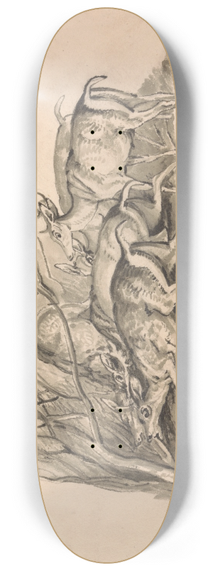 Samuel Howitt - Deer Before a Thicket 8.25 inch art skate deck