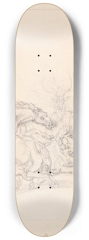 Samuel Howitt - Old Lion Insulted 8.25 inch art skate deck