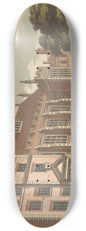 Samuel Ireland - North Front of Temple Hall 8.25 inch art skate deck