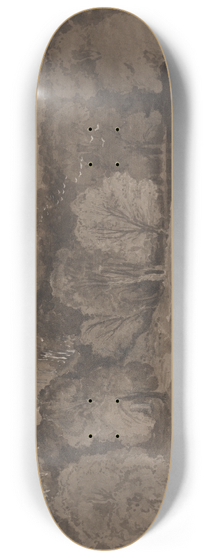 Samuel Jackson - Two Riders Fording a River 8.25 inch art skate deck