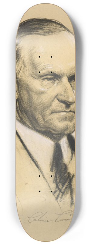Samuel Johnson Woolf - Calvin Coolidge 8.25 inch art skate deck
