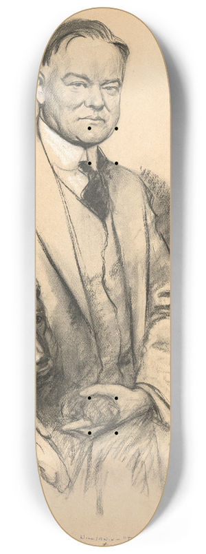 Samuel Johnson Woolf - Herbert Clark Hoover 8.25 inch art skate deck