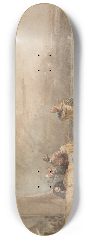 Samuel Prout - Figures on a Beach 8.25 inch art skate deck