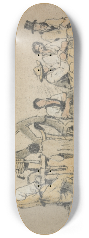 Samuel Prout - Mechanical Grinder with Figures 8.25 inch art skate deck
