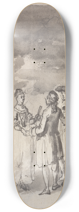 Samuel Wale - The Theatre-Goers 8.25 inch art skate deck