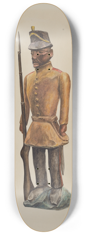 Samuel W. Ford - Carved Soldier 8.25 inch art skate deck