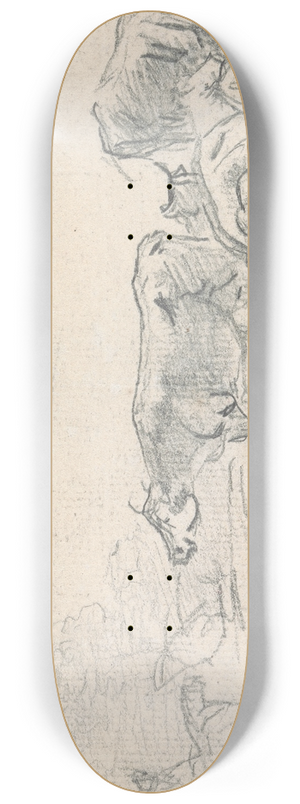 Sawrey Gilpin - Cattle with herder in background 8.25 inch art skate deck