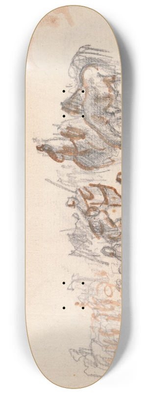 Sawrey Gilpin - Group with Figures and Horses 8.25 inch art skate deck