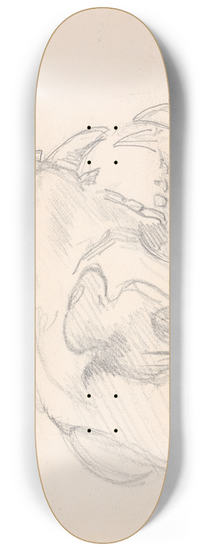 Sawrey Gilpin - Study of a Skull 8.25 inch art skate deck