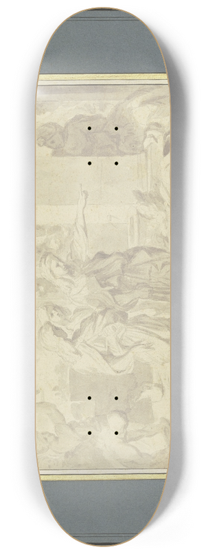 Sbastien Bourdon - Abraham und die drei Engel 8.25 inch art skate deck
