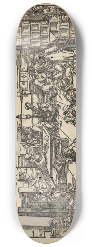 Sebald Beham - Die Spinnstube 8.25 inch art skate deck