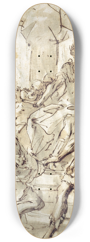 Sebastiano Ricci - David Declines King Sauls Weapons 8.25 inch art skate deck