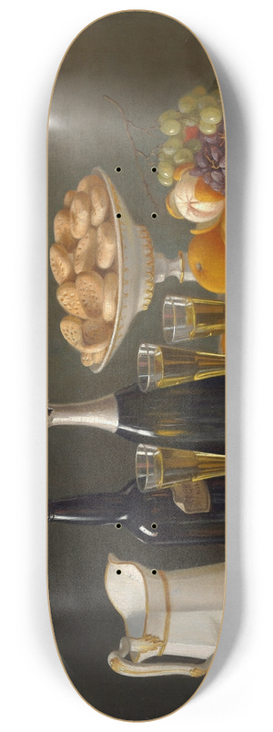 John F. Francis - Wine, Cheese, and Fruit 8.25 inch art skate deck
