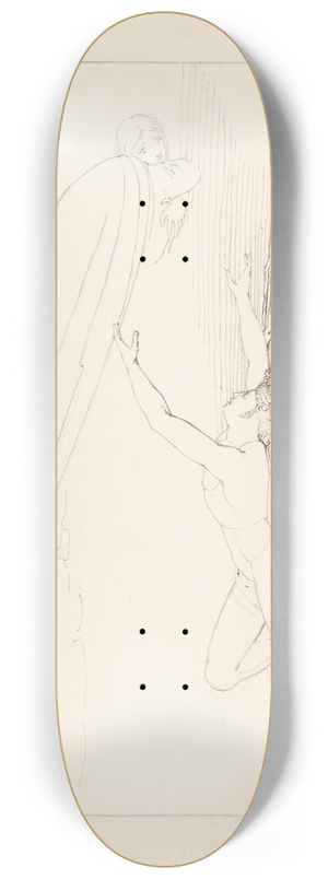 John Flaxman - Achilles and the Shade of Patroclus 8.25 inch art skate deck John Flaxman - Achilles and the Shade of Patroclus 8.25 inch art skate deck