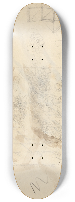 John Flaxman - Angels Descending to the Daughters of Men 8.25 inch art skate deck John Flaxman - Angels Descending to the Daughters of Men 8.25 inch art skate deck