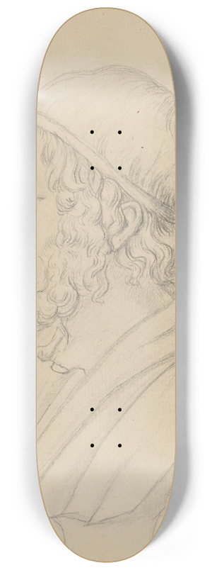 John Flaxman - Classical Portrait Bust of a Bearded Man 8.25 inch art skate deck John Flaxman - Classical Portrait Bust of a Bearded Man 8.25 inch art skate deck