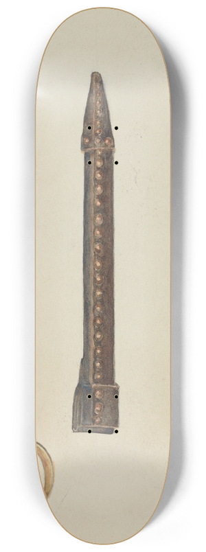 American 20th Century - Cutlass and Leather Scabbard 8.25 inch art skate deck