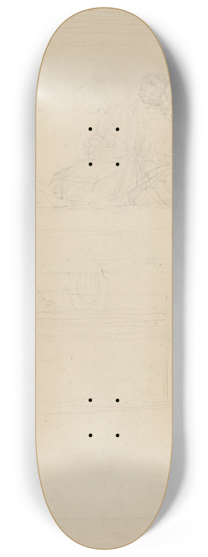John Flaxman - Designs for a Monument to Sir William Jones (recto and verso) 8.25 inch art skate deck John Flaxman - Designs for a Monument to Sir William Jones (recto and verso) 8.25 inch art skate deck
