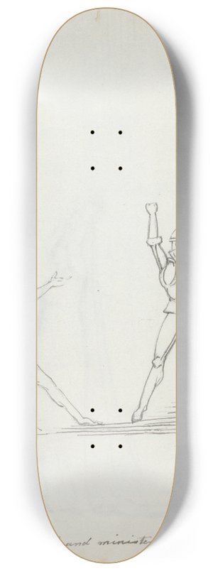 John Flaxman - Hamlet. Angels and ministers of grace defend us! 8.25 inch art skate deck John Flaxman - Hamlet. Angels and ministers of grace defend us! 8.25 inch art skate deck